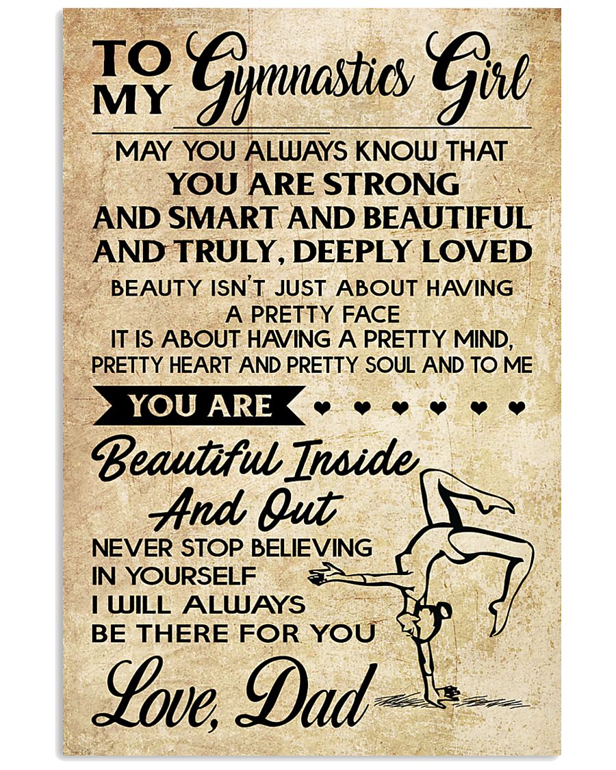 TO MY Gymnastics Girl DAD 16x24 Poster
