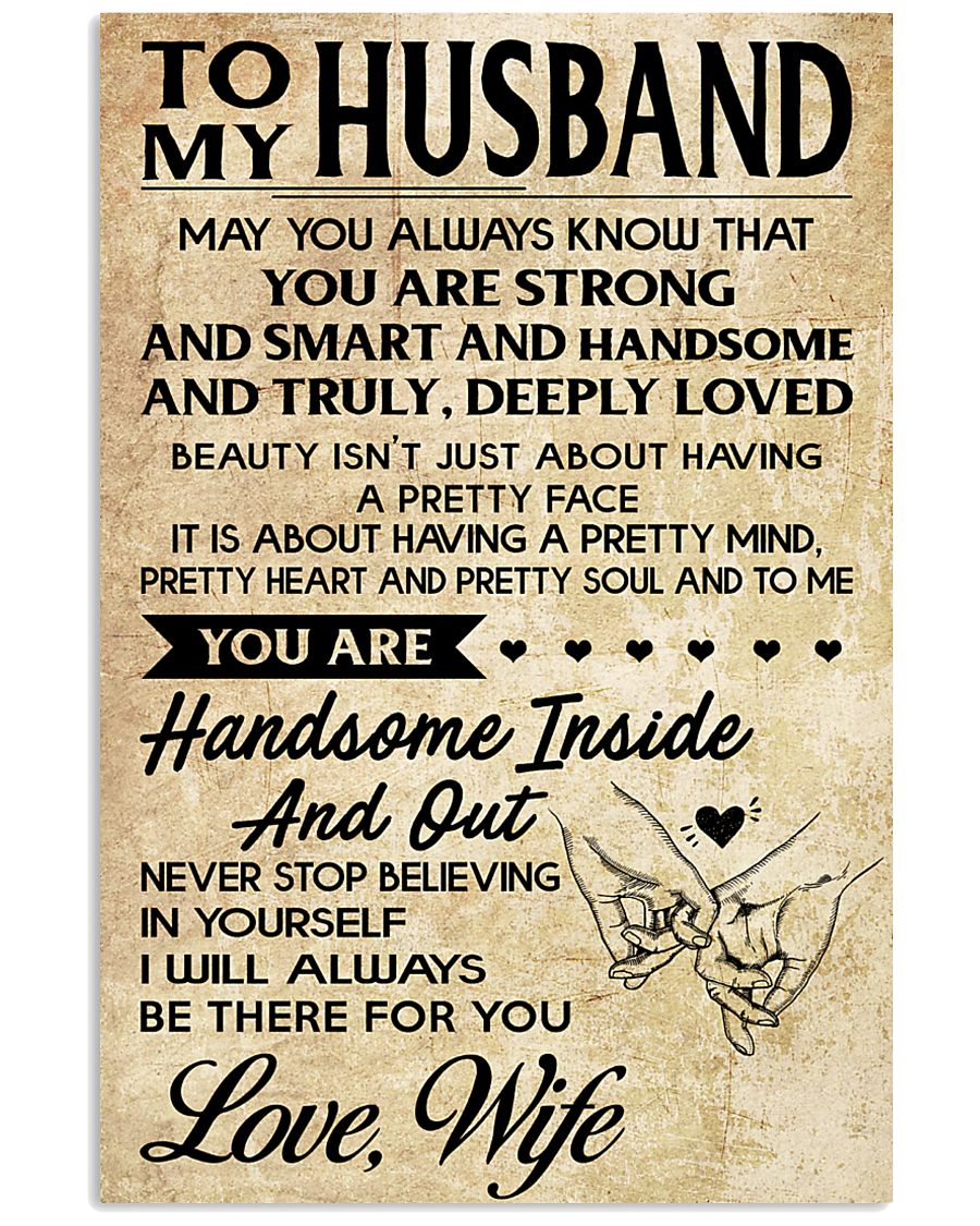 TO MY HUSBAND- WIFE 16x24 Poster