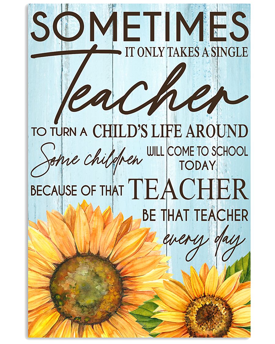 SOMETIMES IT ONLY TAKES A SINGLE TEACHER POSTER 16x24 Poster