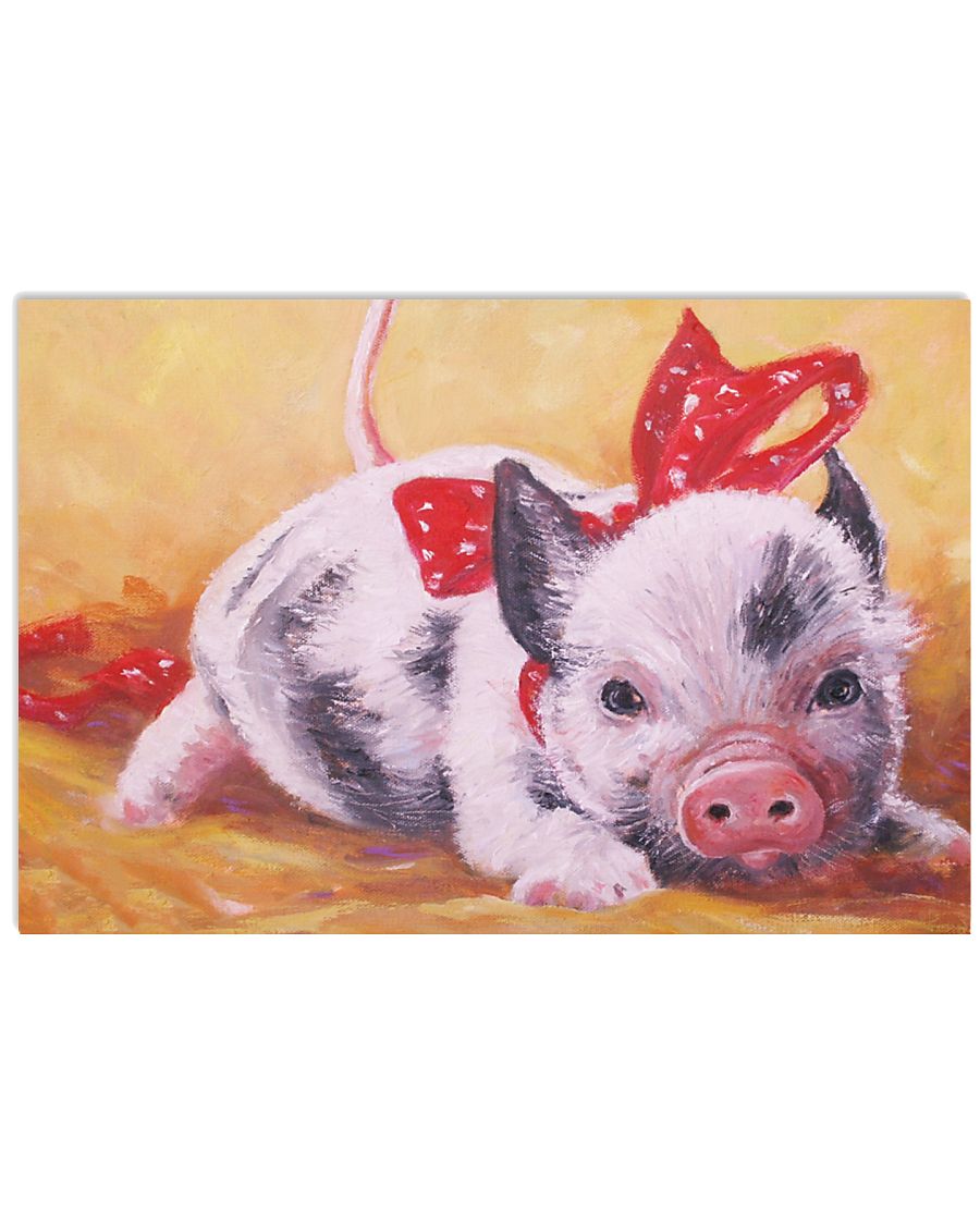 Pig Cute Watercolor Poter GL - TL 17x11 Poster