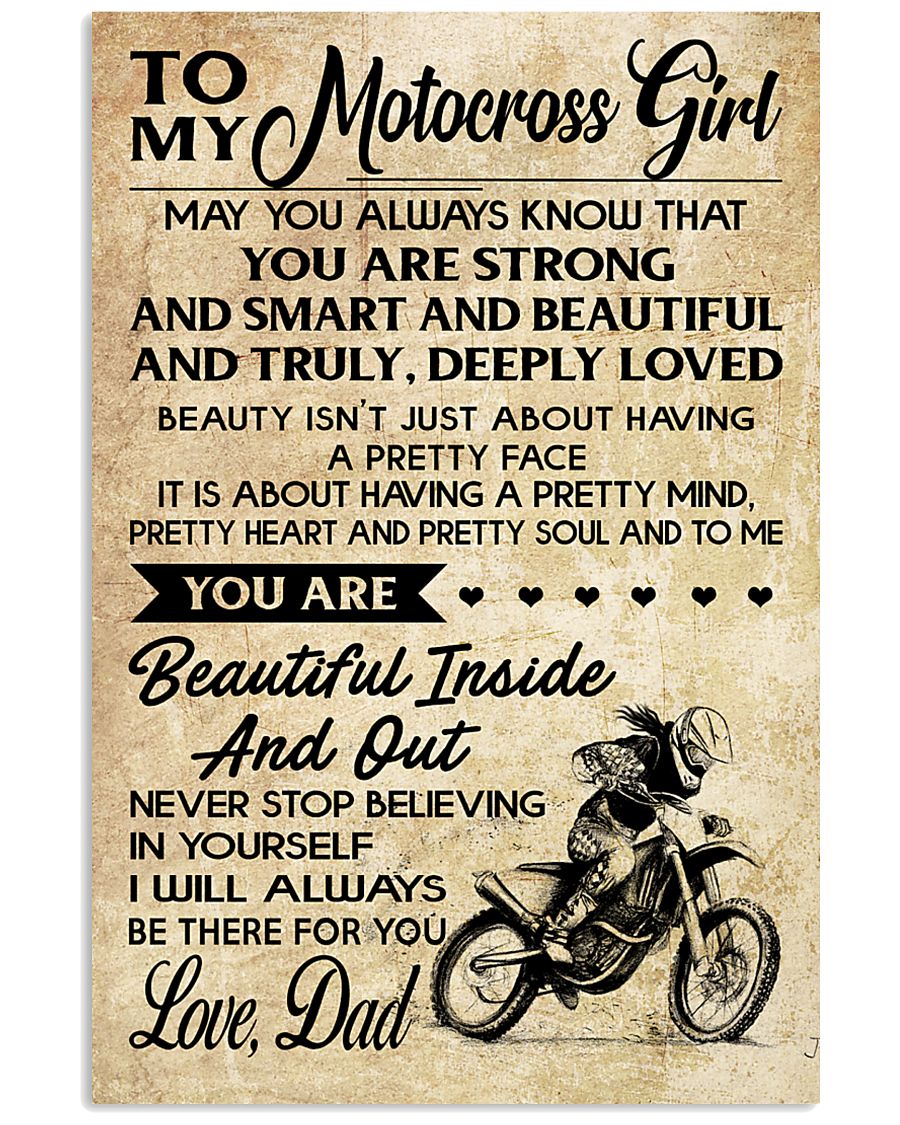 TO MY Motocross Girl DAD 16x24 Poster