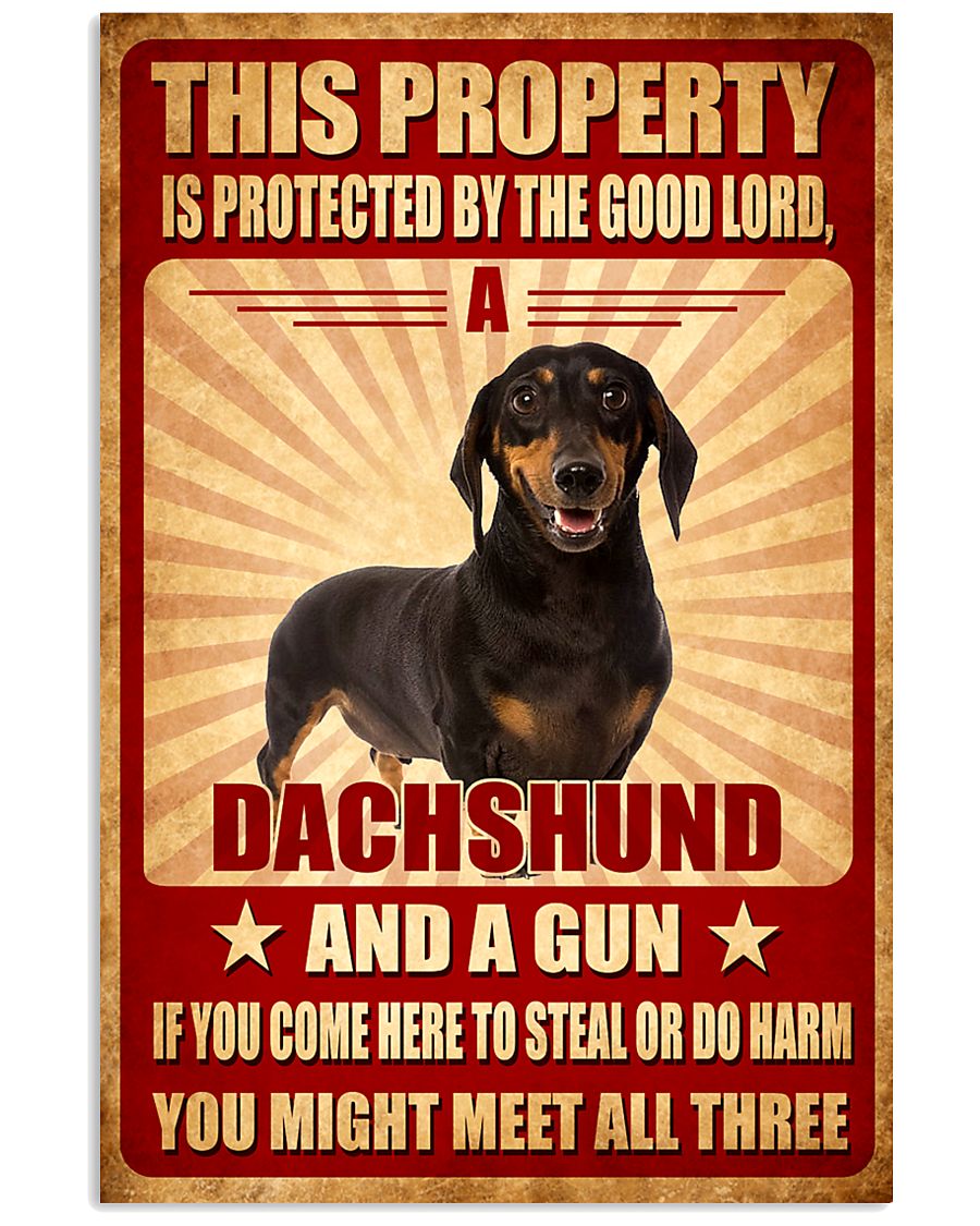 Dachshund - This Property Poster SKY 11x17 Poster