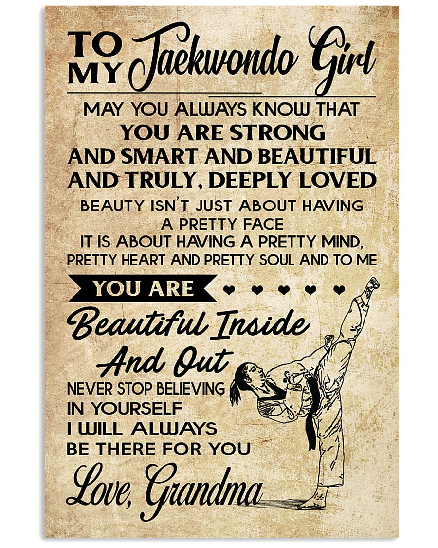 18 TO MY Taekwondo Girl - Grandma 16x24 Poster