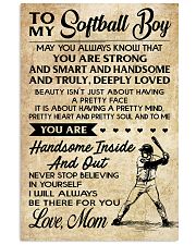 TO MY Softball Boy - Mom 16x24 Poster front