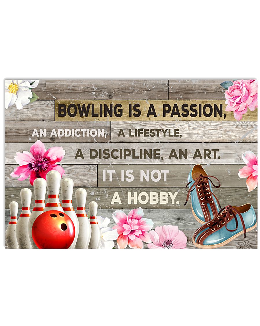BOWLING IS PASSION POSTER 17x11 Poster
