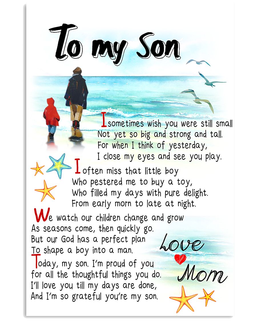 TO MY SON - I SOMETIMES WISH 11x17 Poster