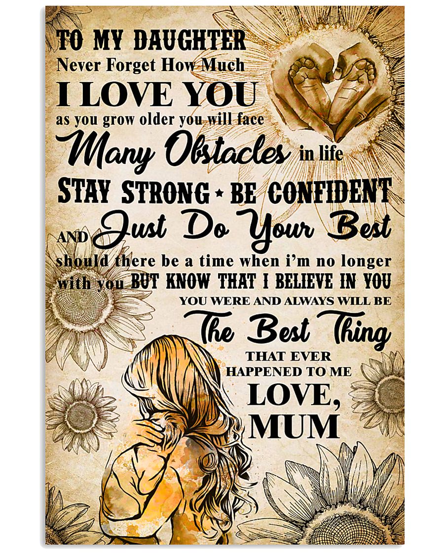 18 TO MY DAUGHTER - I LOVE YOU- Mum 16x24 Poster