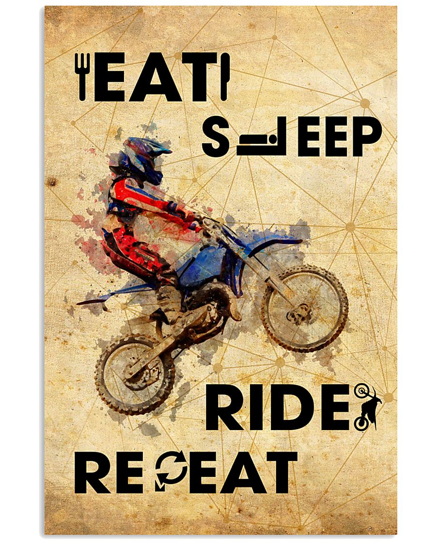 EAT SLEEP RIDE MOTOCROSS 11x17 Poster