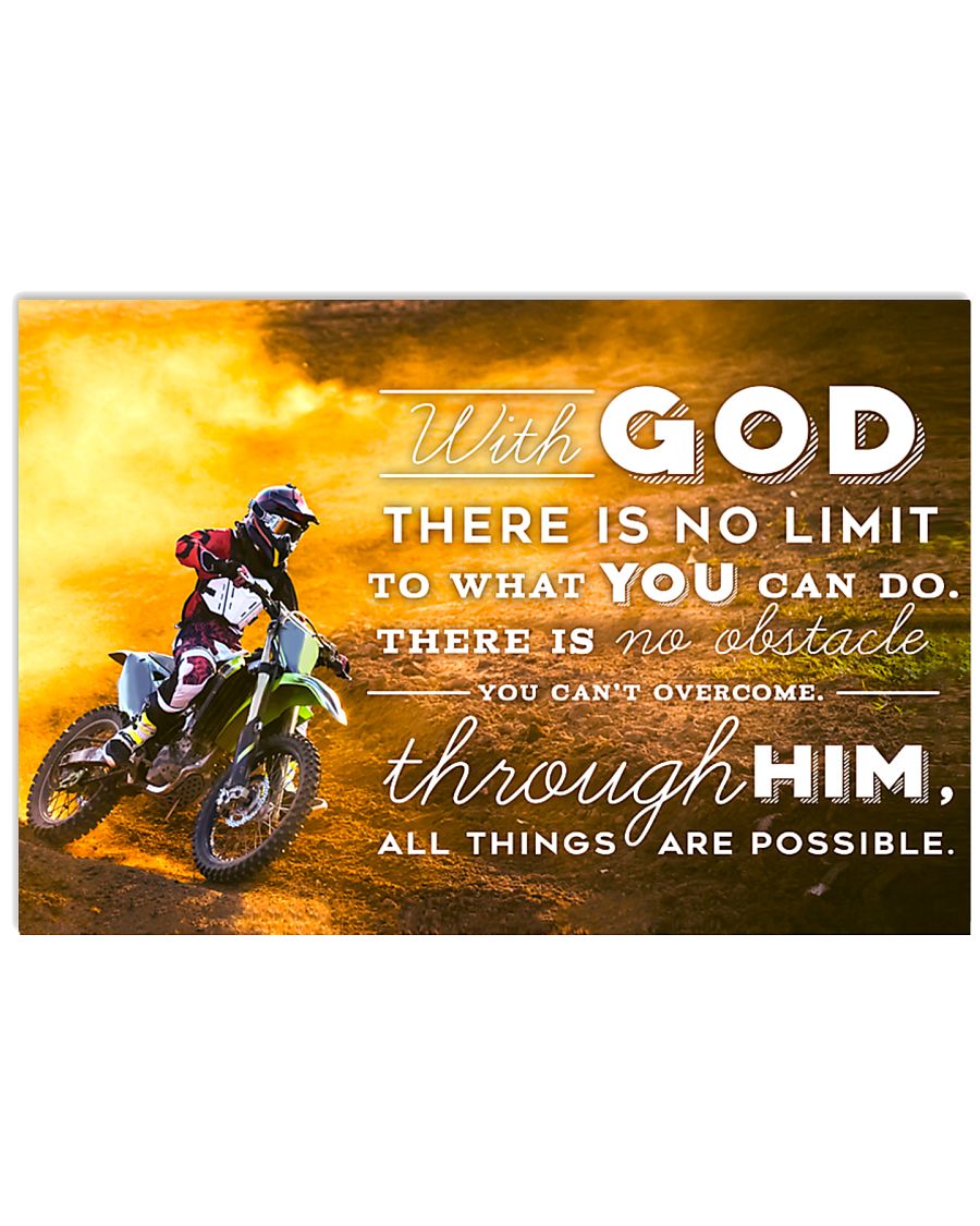 MOTOCROSS - WITH GOD 17x11 Poster