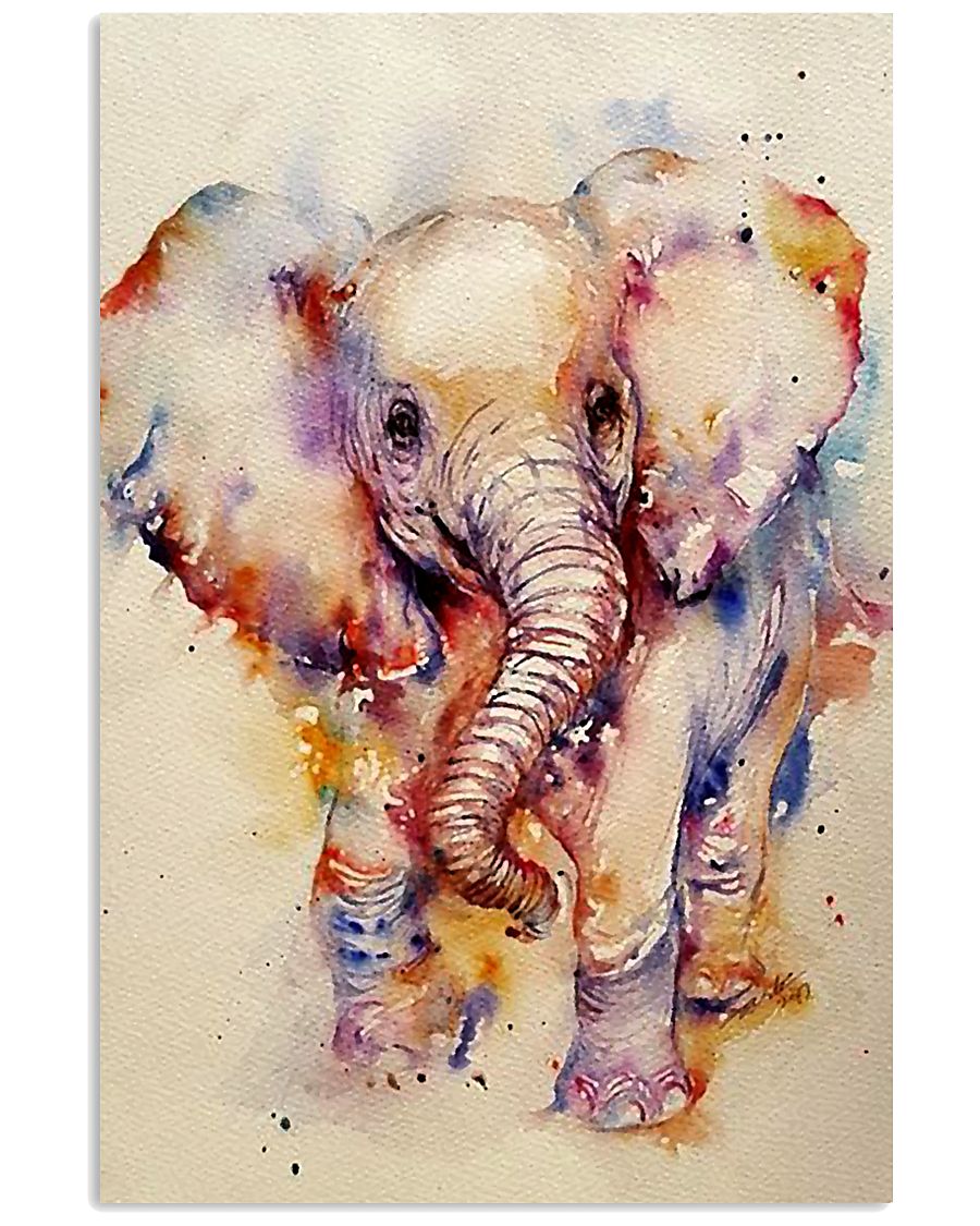 Baby Elephant Art Watercolor Poster SKY 16x24 Poster