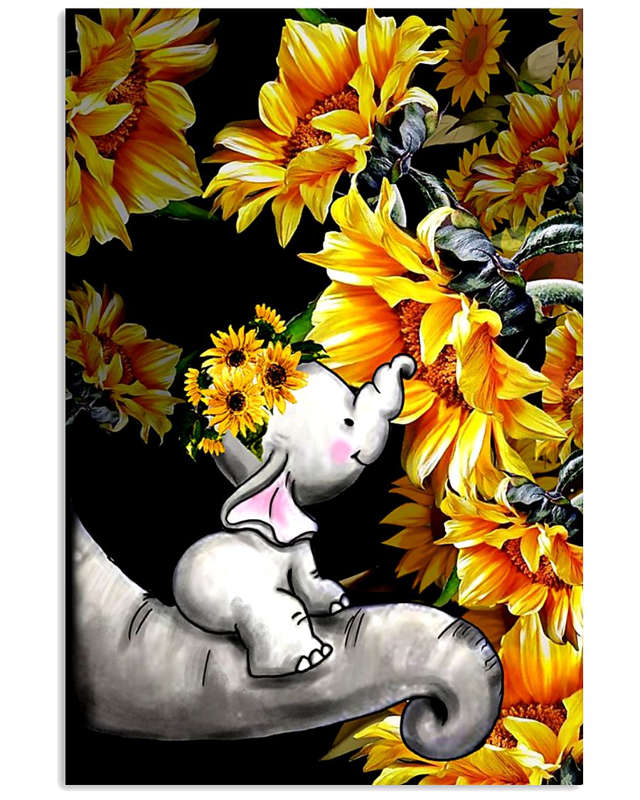 ELEPHANT SUNFLOWER POSTER 11x17 Poster