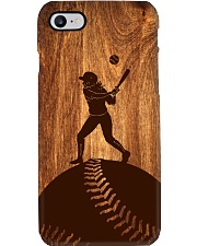 Softball - Natural texture wood Phone Case Phone Case i-phone-7-case