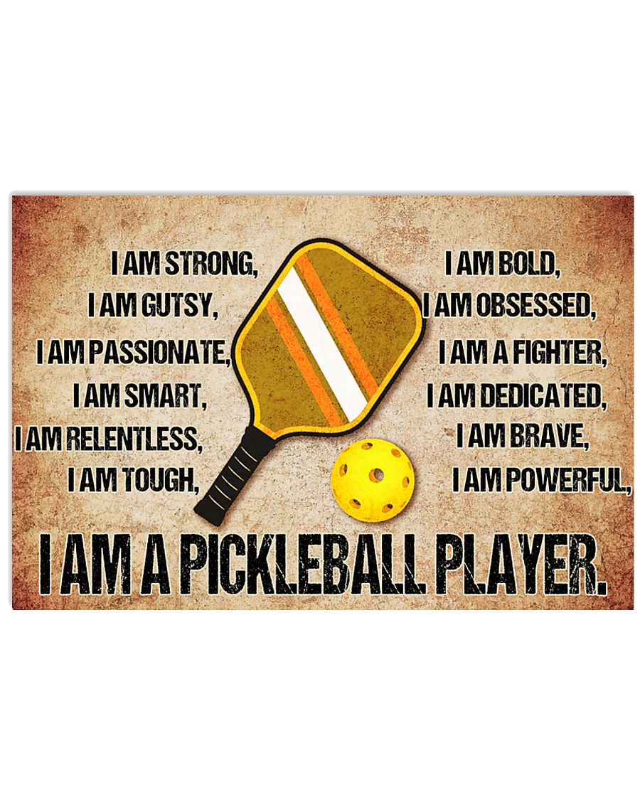 9 Pickleball I Am Poster paddle bal KD SKY 17x11 Poster