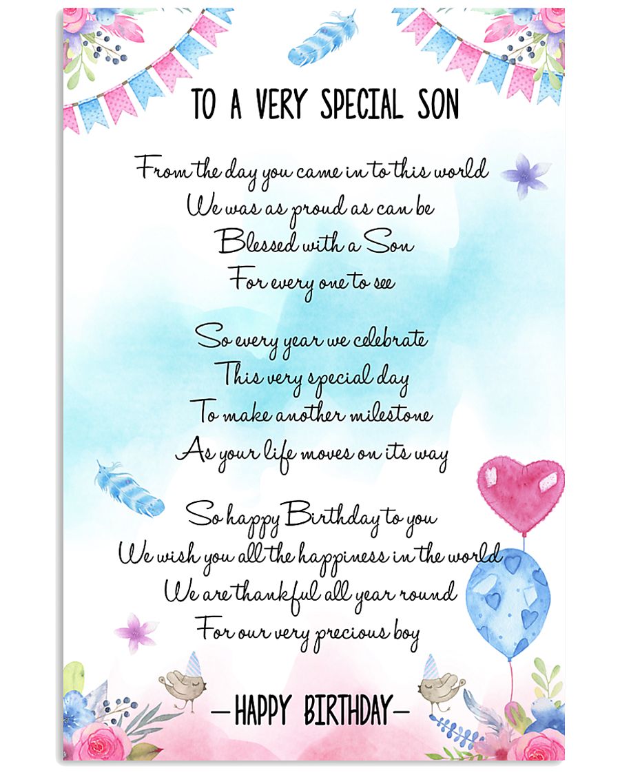 SON - TO A VERY SPECIAL 11x17 Poster