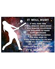 it will hurt softball 17x11 Poster front