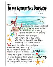 TO MY GYMNASTICS DAUGHTER - I SOMETIMES WISH 11x17 Poster front