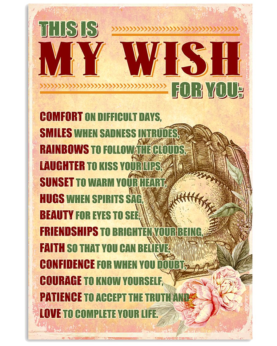 SOFTBALL - THIS IS MY WISH FOR YOU 24x36 Poster