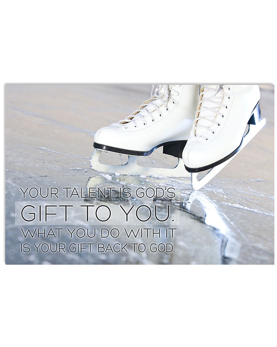 figure skating- your talent is god's poster LQT 17x11 Poster