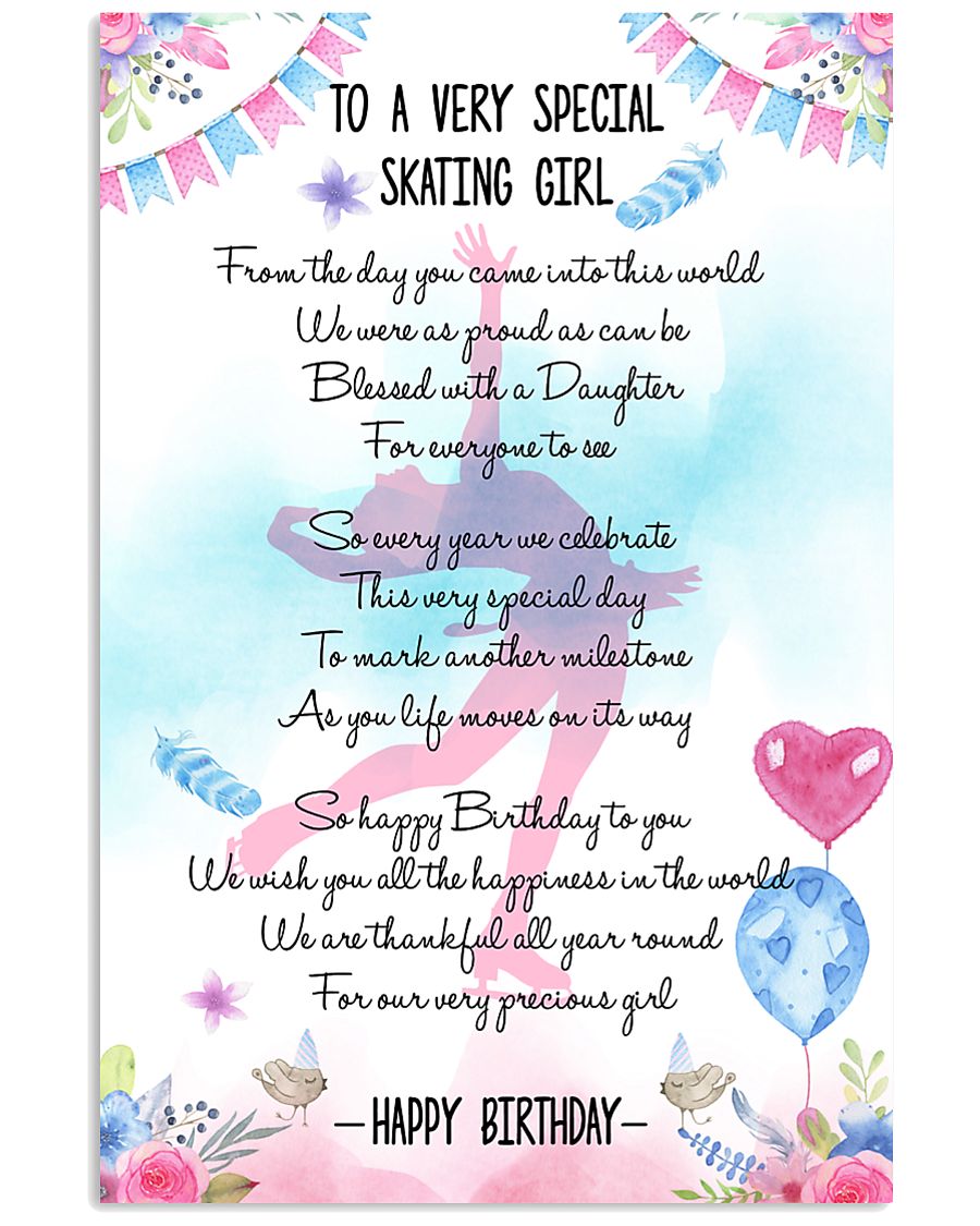 SKATING GIRL - TO A VERY SPECIAL 11x17 Poster