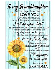 2 TO MY GRANDDAUGHTER I LOVE YOU POSTER 11x17 Poster front