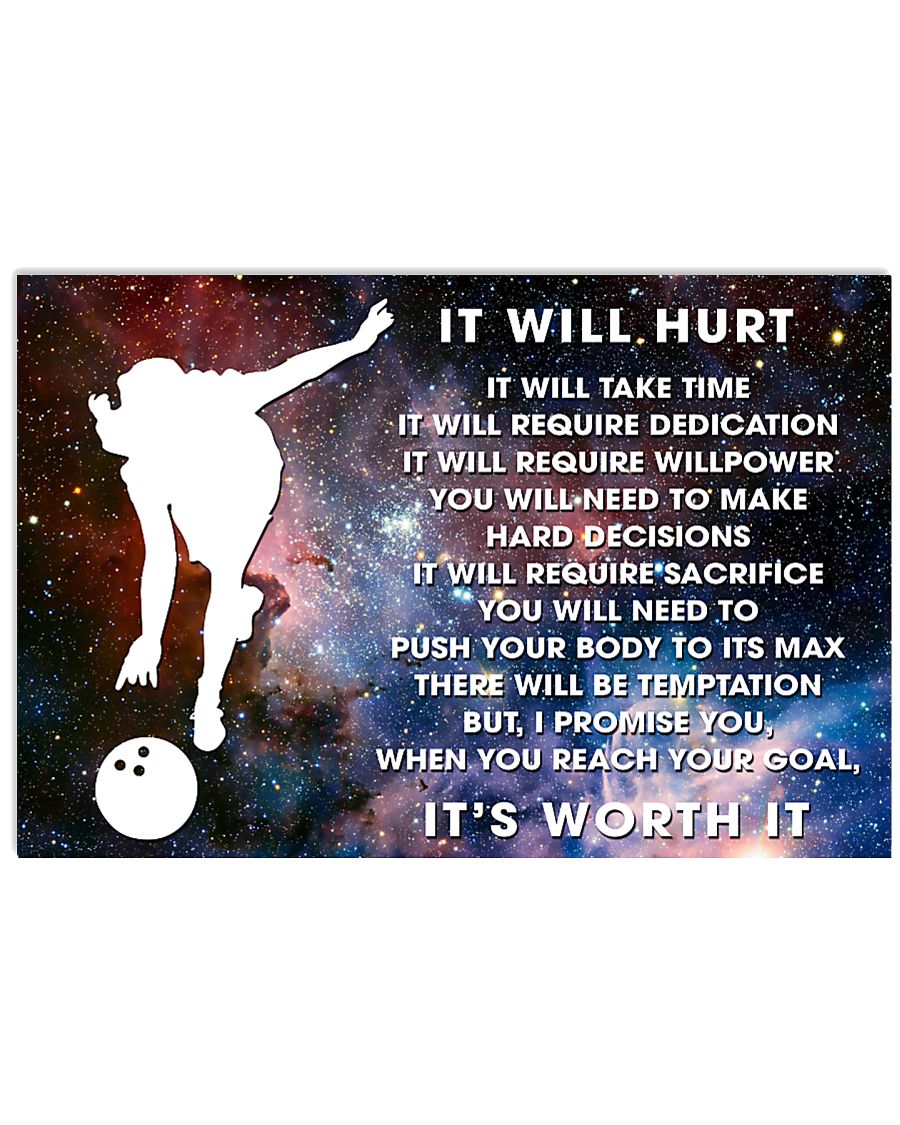 it will hurt bowling 17x11 Poster