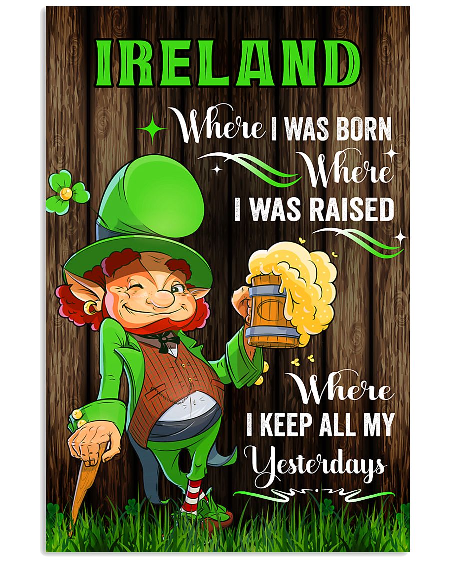 Ireland Where I was born Poster 11x17 Poster