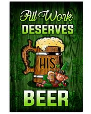 Irish All work deserves his beer Poster 11x17 Poster front