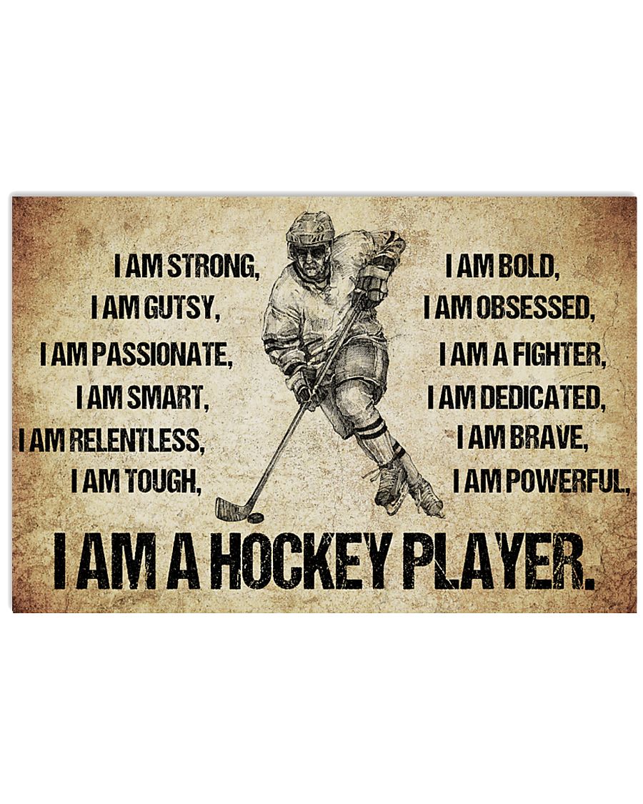 I AM A hockey player POSTER 17x11 Poster