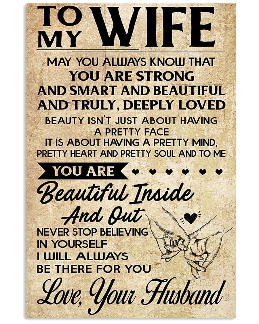 TO MY WIFE- YOUR HUSBAND 16x24 Poster