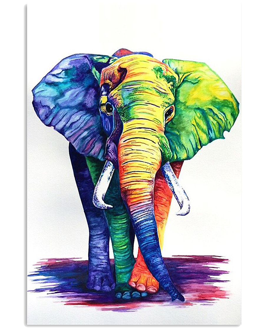 Elephants Beautiful Watercolor Poter GL - TL 11x17 Poster