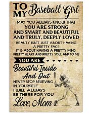 TO MY BASEBALL GIRL- MOM 16x24 Poster front