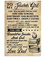 TO MY TEACHER GIRL DAD 16x24 Poster front