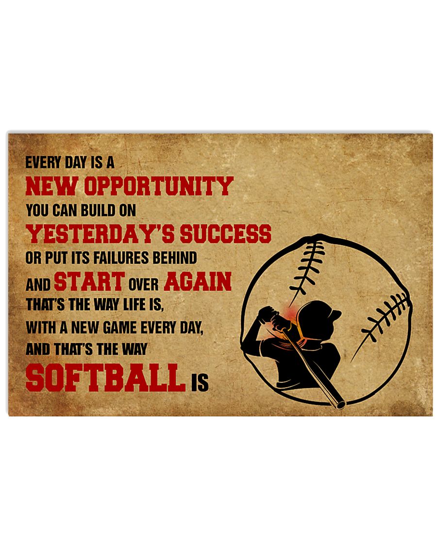 SOFTBALL YESTERDAYS SUCCESS 17x11 Poster