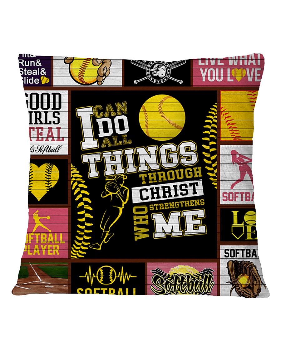 SOFTBALL DECOR PILLOWCASE 2 Square Pillowcase