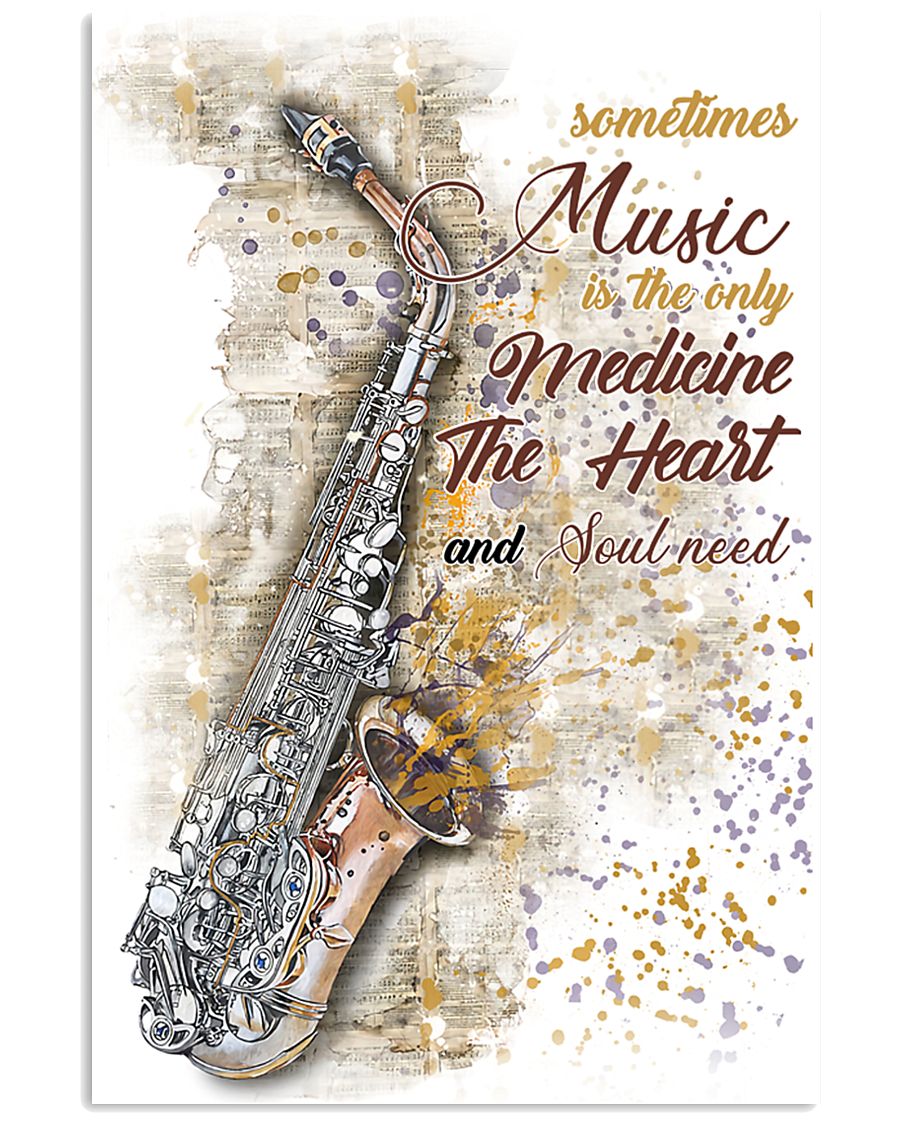 Saxophone Medicine The Heart Poster 11x17 Poster