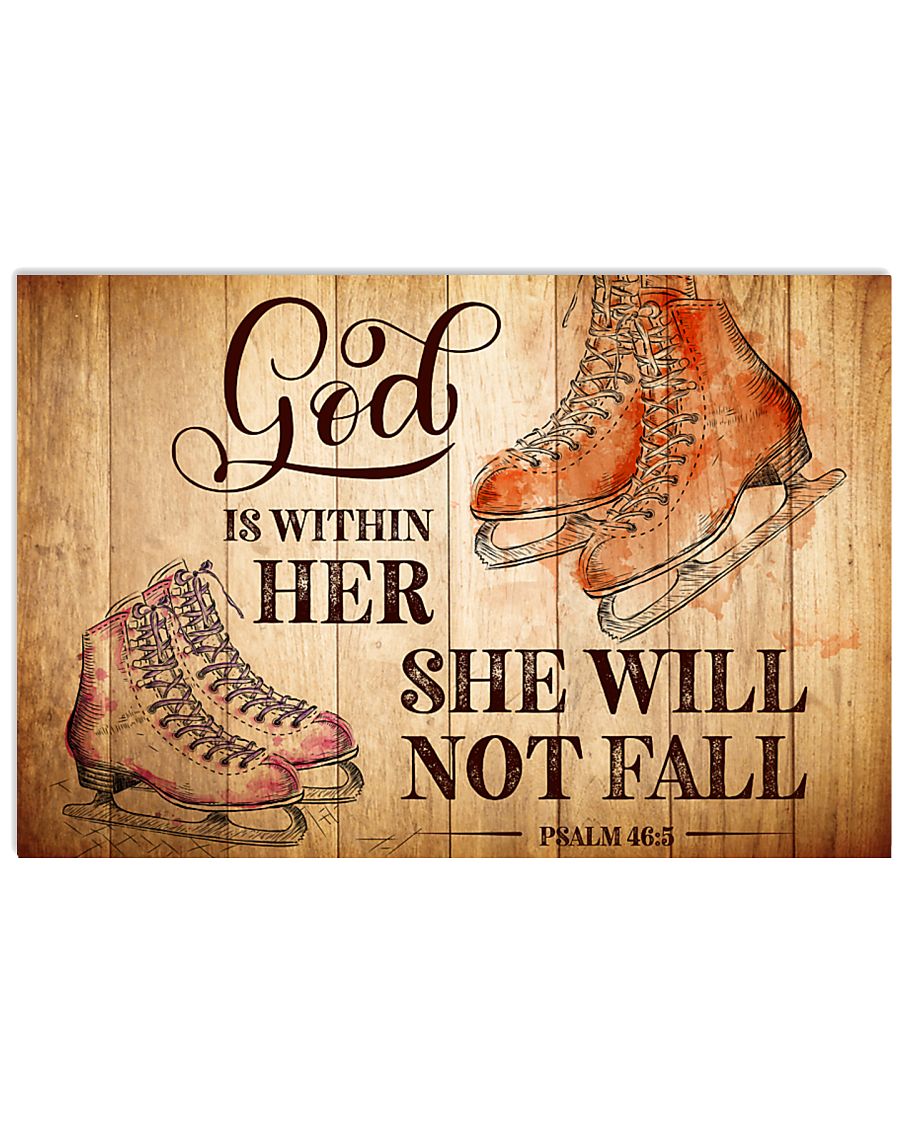 SKATING- GOD IS WITHIN HER 17x11 Poster