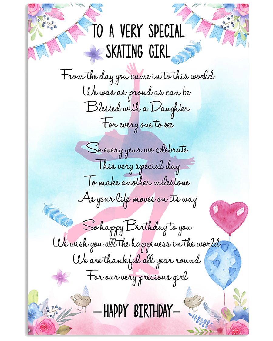 SKATING GIRL - TO A VERY SPECIAL 11x17 Poster