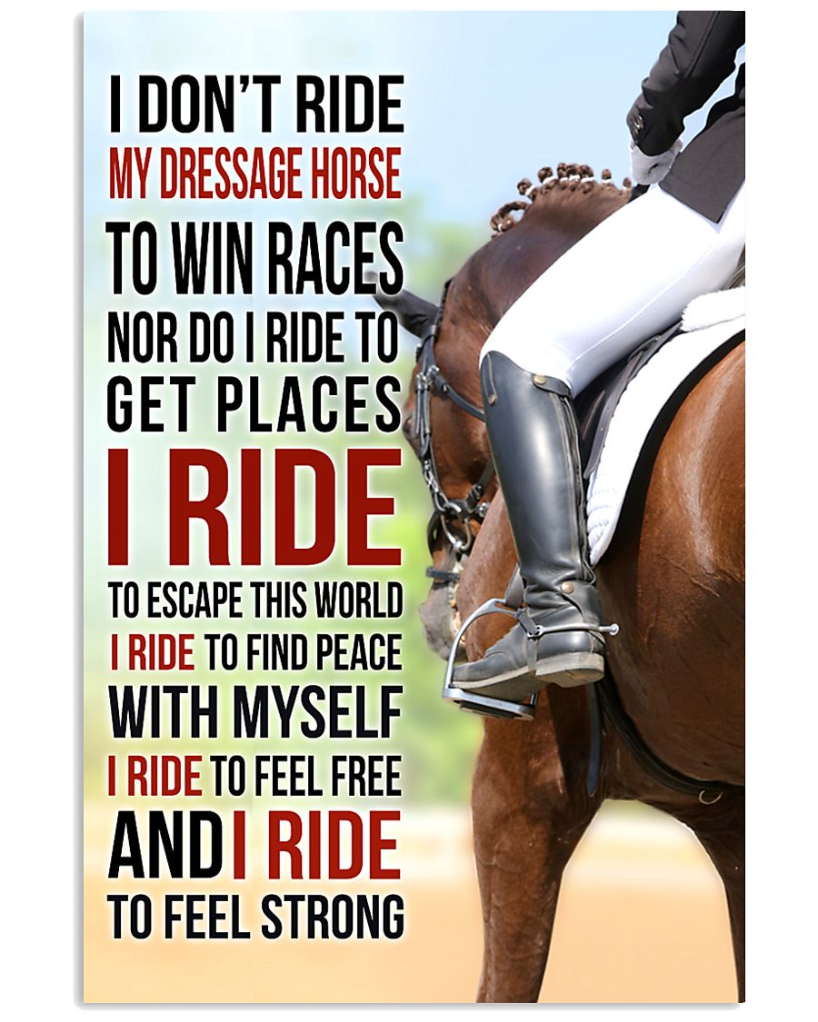 I DON'T RIDE MY DRESSAGE HORSE TO WIN RACES 11x17 Poster