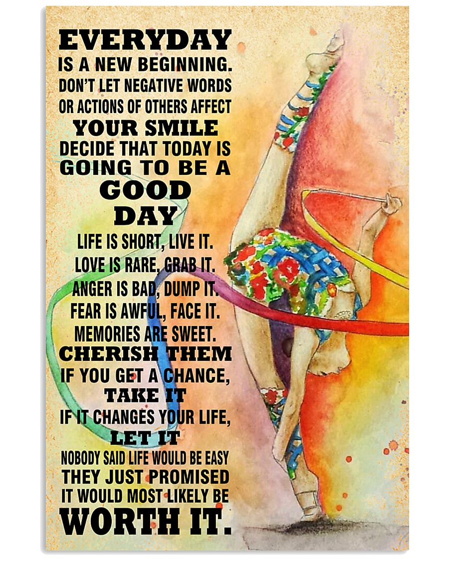 gymnastics EVERYDAY IS A NEW 11x17 Poster