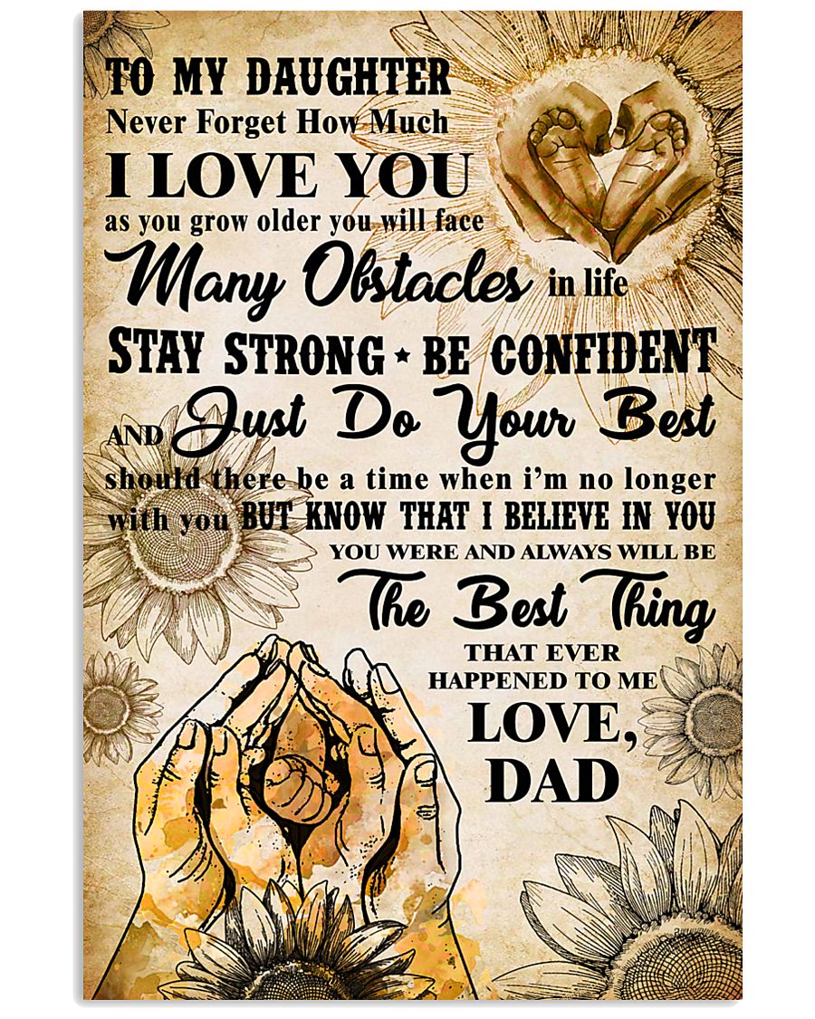 TO MY DAUGHTER - I LOVE YOU - FAMILY POSTER 11x17 Poster