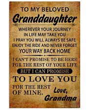 TO MY BELOVED GRANDDAUGHTER GRANDMA 11x17 Poster front