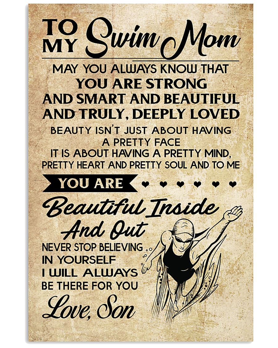 TO MY SWIM MOM SON 16x24 Poster