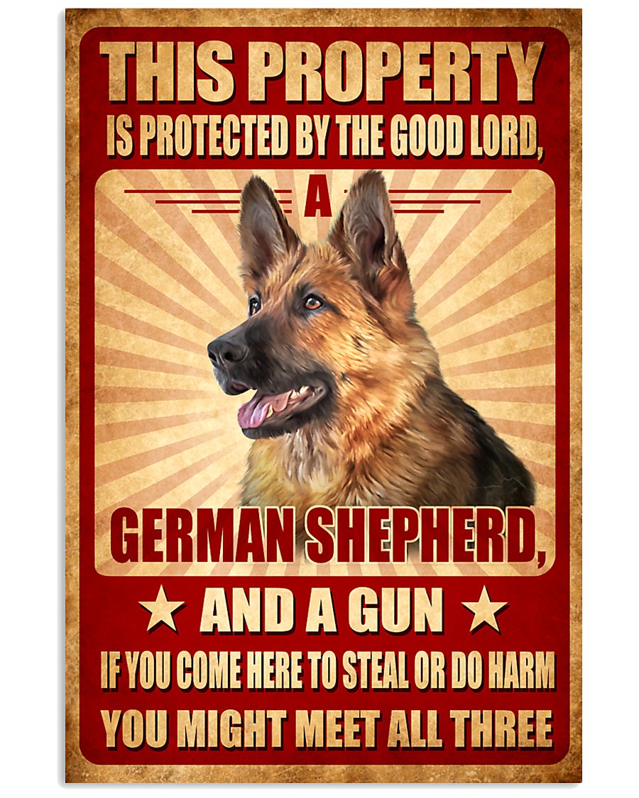 German Shepherd - This Property Poster SKY 11x17 Poster