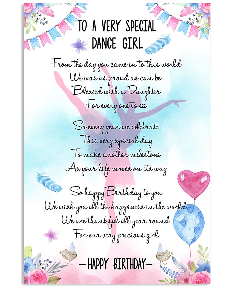 DANCE GIRL - TO A VERY SPECIAL 11x17 Poster