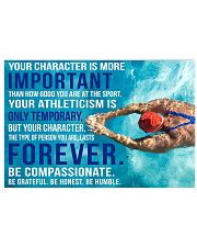 YOU CHARACTER IS MORE IMPORTANT SWIMMING POSTER 36x24 Poster front