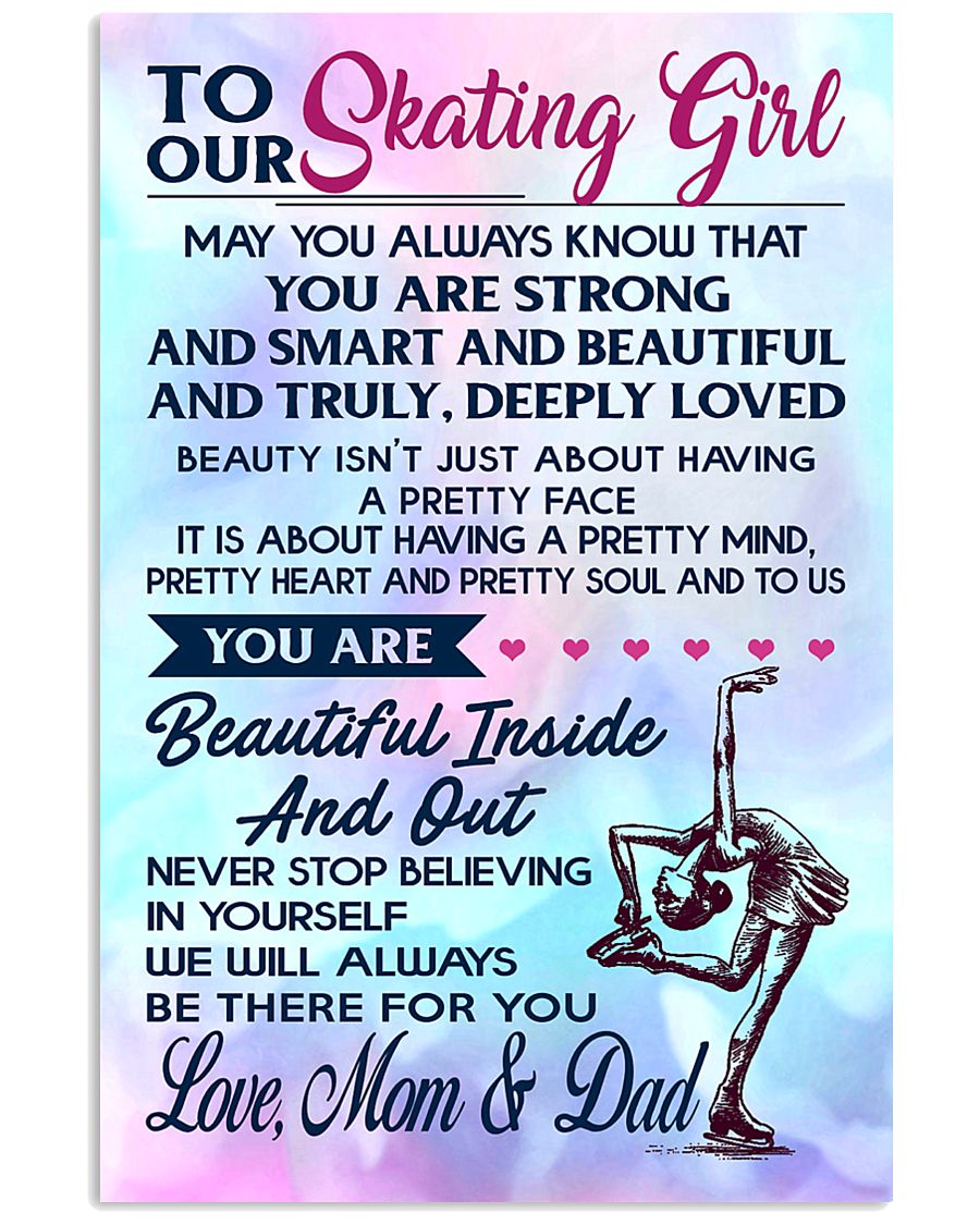 12 TO MY Skating Girl - Mom and Dad 16x24 Poster