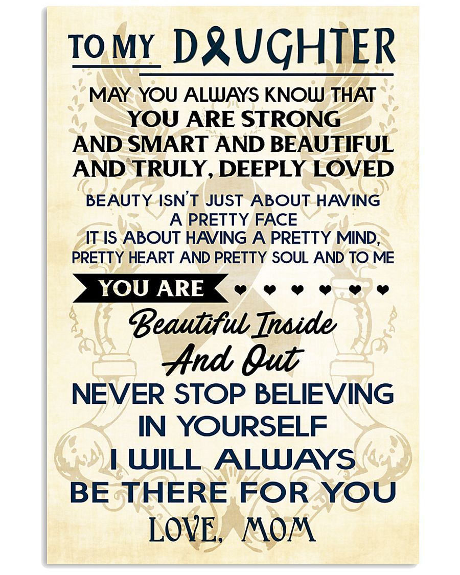 TO MY DAUGHTER - LOVE MOM 11x17 Poster