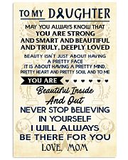 TO MY DAUGHTER - LOVE MOM 11x17 Poster front