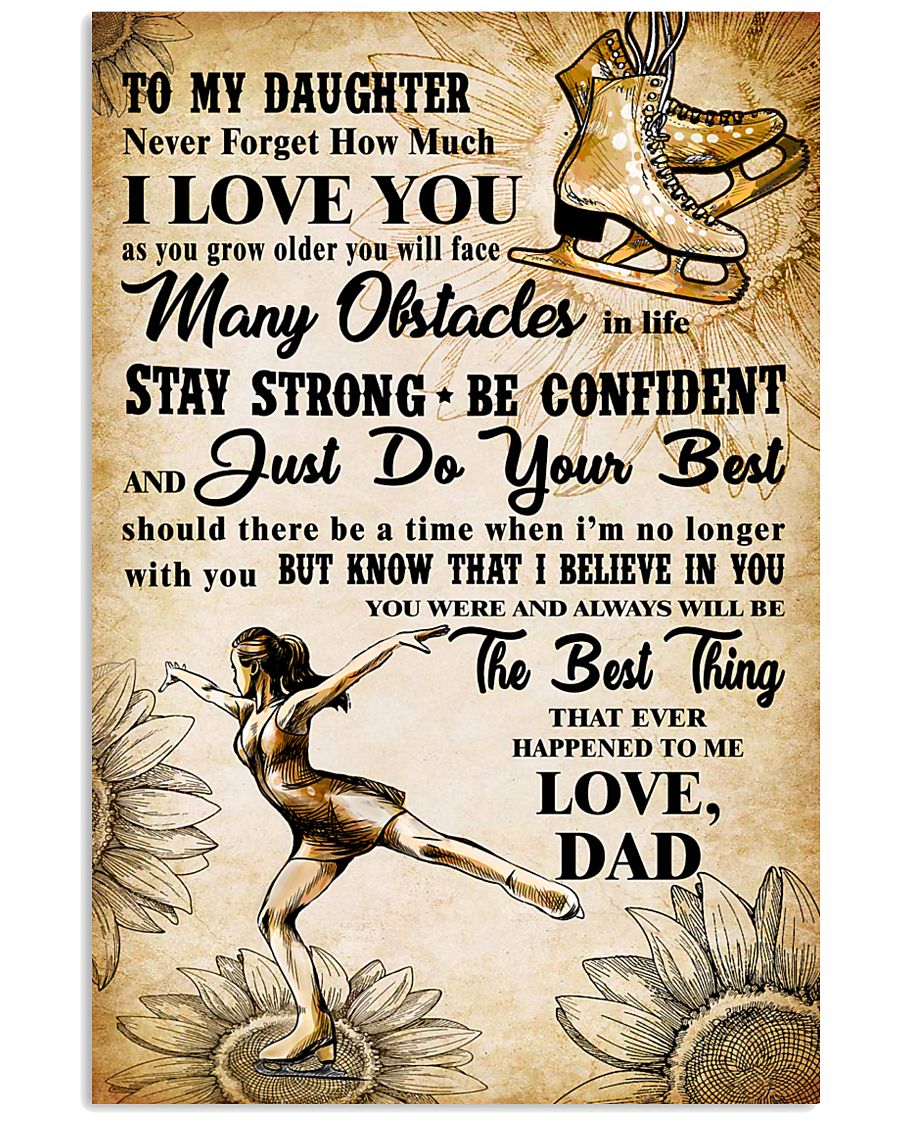 TO MY DAUGHTER - I LOVE YOU - Skating 11x17 Poster
