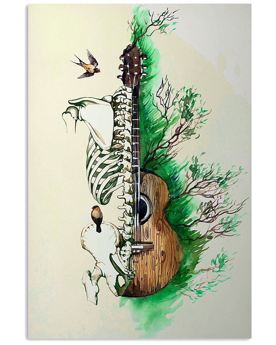 Guitar Art Skeleton Poster 11x17 Poster